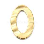 304 Stainless Steel Linking Rings, Wavy, Oval, Real 14K Gold Plated, 25.5x15x1.5mm, Inner Diameter: 17.5x7.5mm(STAS-B044-09G)