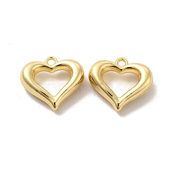 Alloy Pendants, Long-Lasting Plated, Cadmium Free & Lead Free, Heart, Light Gold, 15.5x17x5.5mm, Hole: 1.5mm(PALLOY-E024-24LG)