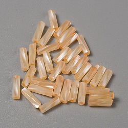 Opaque Colours Glass Twist Bugle Beads, Round Hole, Moccasin, 6~7x2mm, Hole: 0.9mm, 270pcs/bag(GLAA-WH0039-08I)