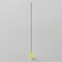 Stainless Steel Blunt Tip Dispensing Needle with PP Luer Lock, Long Syringe Needle Applicator Needles for Liquid Measuring Epoxy Resin Craft, Champagne Yellow, 6.75x0.75cm, Inner Diameter: 0.45cm, Pin: 0.9mm, Hole: 0.6mm(FIND-WH0110-716F)