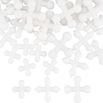 30Pcs 3 Style Plastic Doll Joints, Doll Making Accessories, White, 21~38x21~38x7~11mm, 10pcs/style