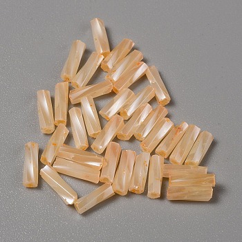 Opaque Colours Glass Twist Bugle Beads, Round Hole, Moccasin, 6~7x2mm, Hole: 0.9mm, 270pcs/bag