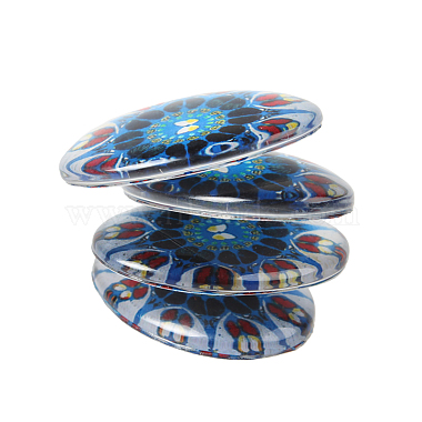 Mosaic Printed Glass Oval Cabochons(GGLA-N003-18x25-G)-4