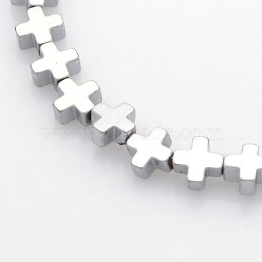 4mm Cross Non-magnetic Hematite Beads