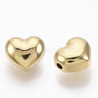 Real 18K Gold Plated Heart Stainless Steel Beads