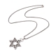 Collier pendentif étoile david en alliage avec 201 chaînes de boîte en acier inoxydable(NJEW-E016-16AS)-2