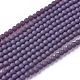 Brins de perles de verre opaque givré(X-FGLA-G002-A04)-1