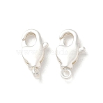 Brass Swivel Lobster Claw Clasps, Swivel Snap Hook, Long-Lasting Plated, Lead Free & Cadmium Free, Matte Silver Color, 12x5x2.5mm, Hole: 1.2mm(KK-E796-02A-MS)
