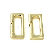 Brass Spring Gate Rings, Rectangle, Golden, 15x7.5x3mm(KK-B089-11G)