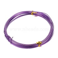 Round Aluminum Wire, Bendable Metal Craft Wire, for DIY Arts and Craft Projects, Purple, 20 Gauge, 0.8mm, 5m/roll(16.4 Feet/roll)(AW-D009-0.8mm-5m-11)