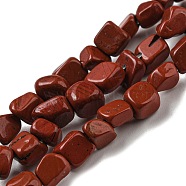 Natural Red Jasper Bead Strands, Tumbled Stone, Nuggets, 3~7.5x4.5~6x3~6mm, Hole: 1mm, about 61~66pcs/strand, 15.16''~15.35''(38.5~39cm)(G-F465-36A)