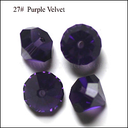 Imitation Austrian Crystal Beads, Grade AAA, Faceted, Diamond, Indigo, 7x5mm, Hole: 0.9~1mm(SWAR-F075-8mm-27)