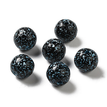 Opaque Acrylic Beads, Round, Deep Sky Blue, 11.5x11mm, Hole: 2mm, about: 520pcs/500g