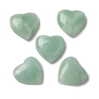 Natural Glass Cabochons, Heart, 14x14.5x4.5mm