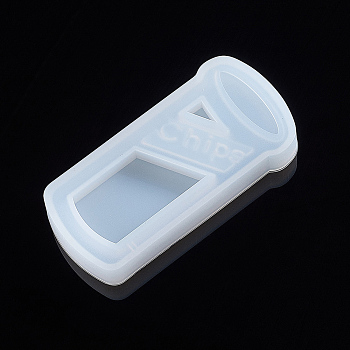 Silicone Molds, Resin Casting Molds, For UV Resin, Epoxy Resin Jewelry Making, Chips, White, 72x35x11mm, Inner Diameter: 69x31mm