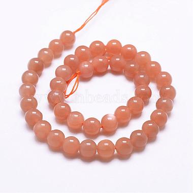 Chapelets de perles de sunstone naturelle naturelles(G-J363-10-8mm)-2