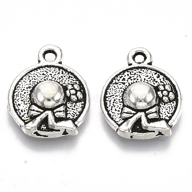 Antique Silver Hat Alloy Pendants