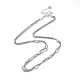304 Stainless Steel Box Chain Necklaces(NJEW-M213-02P)-1