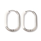 Oval Ion Plating(IP) 304 Stainless Steel Hoop Earrings for Women(EJEW-L287-038P-02)-1