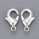 Silver Color Plated Brass Lobster Claw Clasps(X-KK-901-S-NF)-3