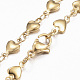 304 Stainless Steel Heart Link Chain Jewelry Sets(SJEW-H103-A-01G)-4