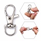 Platinum Plated Alloy Lobster Swivel Clasps For Key Ring(PALLOY-E385-15P)-3