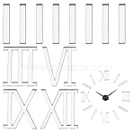 1Box Acrylic Cabochons, Roman Number, Silver, 30x5~24.5x2.5mm, 12pcs/box(OACR-FG0001-33B)