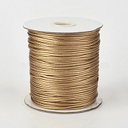 Eco-Friendly Korean Waxed Polyester Cord, BurlyWood, 0.8mm, about 174.97 yards(160m)/roll(YC-P002-0.8mm-1117)