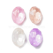 K9 Glass Rhinestone Cabochons, Point Back & Back Plated, Faceted, Oval, Mixed Color, 14x10x5.5mm(RGLA-M016-D02-DE)
