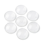 (Defective Closeout Sale: Scratch) Transparent Glass Cabochons, Clear Dome Cabochon for Cameo Photo Pendant Jewelry Making, Clear, 39.5x8mm(GGLA-XCP0001-06)
