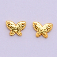 Alloy Cabochons, UV Resin Filling Materilal, Butterfly, Cadmium Free & Lead Free, Golden, 5x7x1mm(PALLOY-TAC0012-30G-RS)