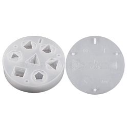 DIY Polyhedral Game Dice Silicone Molds, Resin Casting Molds, for UV Resin, Epoxy Resin Craft Making, Ghost White, 102x21mm(PW-WG25879-01)