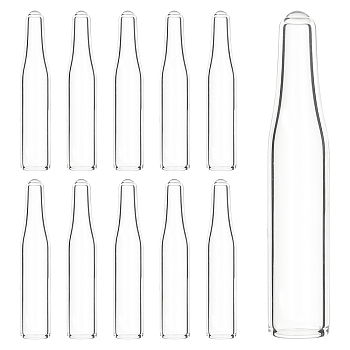 Olycraft 60Pcs Cone Glass Sample Bottle, for Crafting, Clear, 31x6mm, Hole: 4mm, 60pcs/set