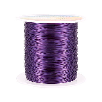 Round Copper Wire Copper Beading Wire for Jewelry Making, Long-Lasting Plated, Indigo, 0.3mm, about 236.22 Feet(72m)/roll
