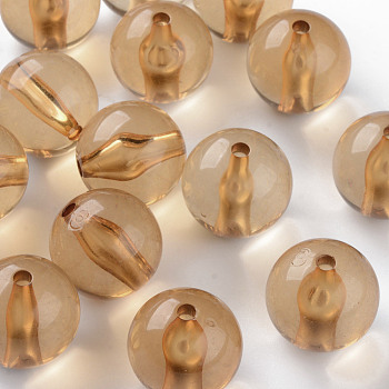 Transparent Acrylic Beads, Round, Peru, 20x19mm, Hole: 3mm, about 111pcs/500g