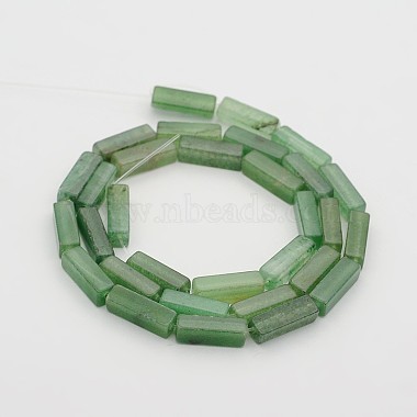 Natural Green Aventurine Cuboid Beads Strands(G-N0153-12)-2