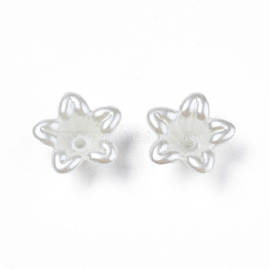 Bouchons de perle de fleur de perle d'imitation en plastique abs(KY-T023-033)-4