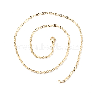 Brass Oval Link Chains Necklace for Women(NJEW-P265-25G)-3