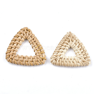Handmade Reed Cane/Rattan Woven Linking Rings(WOVE-T005-15A)-2