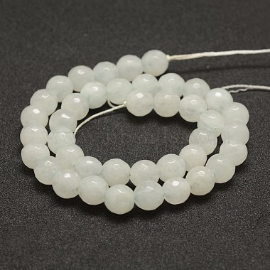 Faceted Natural White Jade Beads Strands(G-F448-10mm)-2