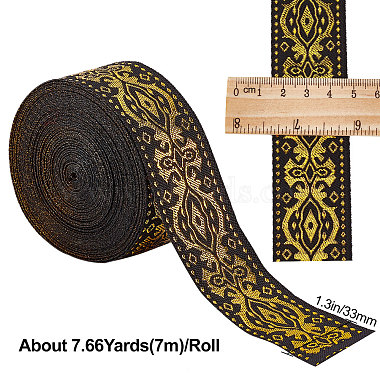 Ethnic Style Polyester Silk Grosgrain Ribbon(OCOR-GF0001-79B)-2
