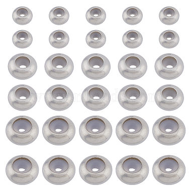Stainless Steel Color Rondelle 316 Surgical Stainless Steel Stopper Beads