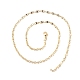 女性のための真鍮の楕円形のリンク チェーン ネックレス(NJEW-P265-25G)-3