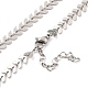 304 Stainless Steel Cobs Chain Necklaces(NJEW-JN02982-01)-3