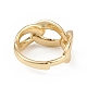 Adjustable Brass Curb Chains Shape Ring for Women(RJEW-L100-025G)-3
