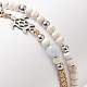 2Pcs 2 Style Synthetic Turquoise(Dyed) & Natural White Jade Braided Bead Bracelets Set(BJEW-JB09255)-2