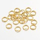 Golden Color Brass Jump Rings(X-JRC7MM-G)-1