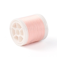 Luminous Polyester Cords, Round, Misty Rose, 0.1mm, about 109.36 Yards(100m)/Roll(OCOR-WH0071-010E)