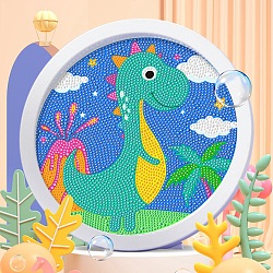 DIY Diamond Painting Kit, Including Resin Rhinestones Bag, Diamond Sticky Pen, Tray Plate and Glue Clay, Dinosaur, 170mm(PW-WG26421-02)