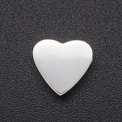 201 Stainless Steel Charms, for Simple Necklaces Making, Stamping Blank Tag, Laser Cut, Heart, Stainless Steel Color, 7.5x8x3mm, Hole: 1.6mm(STAS-R109-JA414-1)